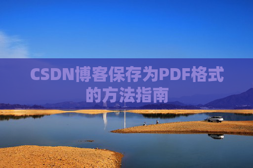 CSDN博客保存为PDF格式的方法指南